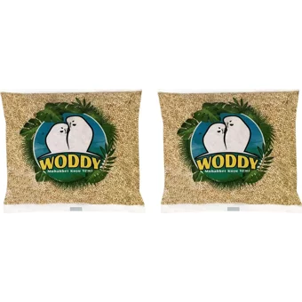Woddy Kabuklu Sade Muhabbet Kuşu Yemi 2x500 gr