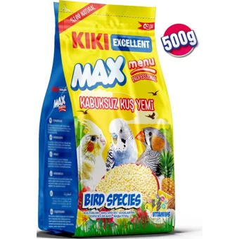 Kiki Excellent Max Menu Kabuksuz Meyveli Vitaminli Kuş Yemi 400 gr
