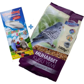 Bonisa Kabuklu Karışık Vitaminli Muhabbet Kuşu Yemi 1 kg