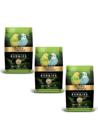 Gold Wings Premium Kabuklu Karışık Muhabbet Kuşu Yemi 3x1 kg