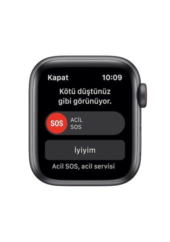 Apple Nike SE Apple Uyumlu iOS Su Geçirmez 40 mm Fluoro Elastomer Kordon Dikdörtgen Unisex Akıllı Saat Siyah