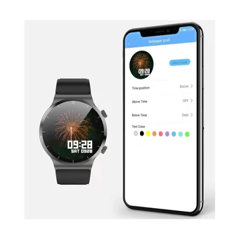 Arion C12 Android Uyumlu Android Su Geçirmez 46 mm Metal Kordon Yuvarlak Erkek Akıllı Saat Kırmızı