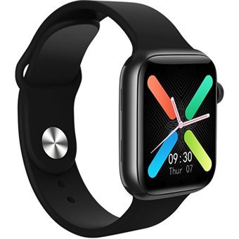 Arion X16 Android Uyumlu Android-iOS Su Geçirmez Silikon Kordon Kare Kadın Akıllı Saat Siyah