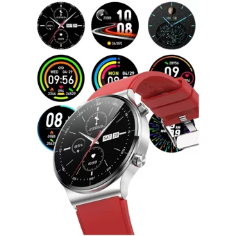 Arion C12 Android Uyumlu Su Geçirmez 46 mm Çelik Kordon Yuvarlak Erkek Akıllı Saat Siyah