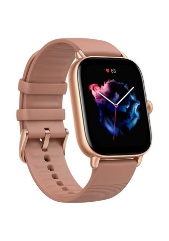 Amazfit GTS 3 Zepp OS Su Geçirmez 42.4 mm Silikon Kordon Kare Unisex Akıllı Saat Pembe