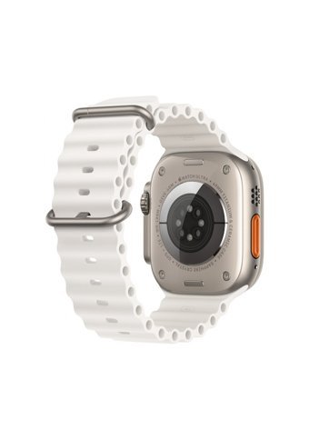 Apple Watch Ultra Apple Uyumlu WatchOS Su Geçirmez 44 mm Elastomer Kordon Kulaklıklı Kare Sim Kartlı Akıllı Saat Beyaz