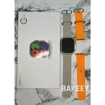 Bakeey Watch 8 Ultra Su Geçirmez 49 mm Silikon Kordon Kare Tansiyon Ölçen Sim Kartlı Akıllı Saat Gri