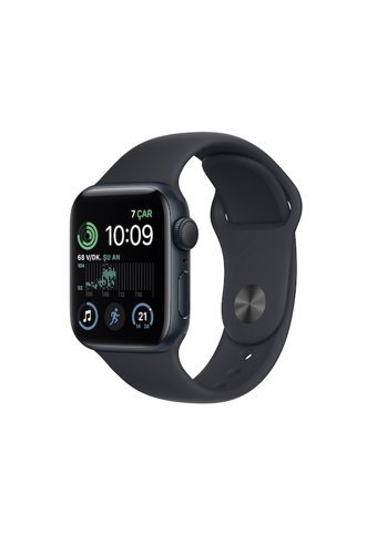 Apple SE 2 Apple Uyumlu iOS Su Geçirmez 40 mm Fluoro Elastomer Kordon Dikdörtgen Tansiyon Ölçen Unisex Akıllı Saat Koyu Gri