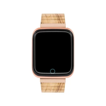 Arion ZS-W007 Android Uyumlu Android-iOS Su Geçirmez 42.2 mm Paslanmaz Çelik Kordon Kare Kameralı Unisex Akıllı Saat Açık Kahverengi