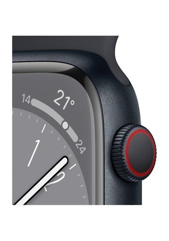 Apple Watch Series 8 Apple Uyumlu WatchOS Su Geçirmez 45 mm Fluoro Elastomer Kauçuk Kordon Kulaklıklı Kare Akıllı Saat Siyah
