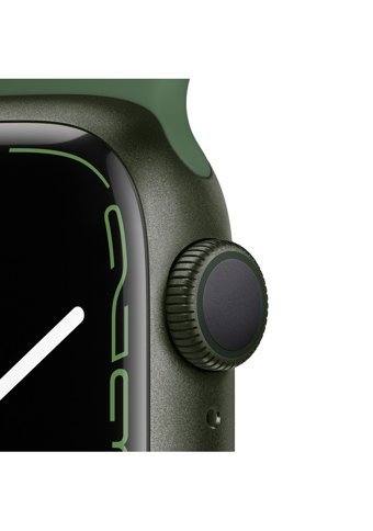 Apple Watch Series 7 Apple Uyumlu WatchOS Su Geçirmez 41 mm Kauçuk Kordon Kare Unisex Akıllı Saat Yeşil