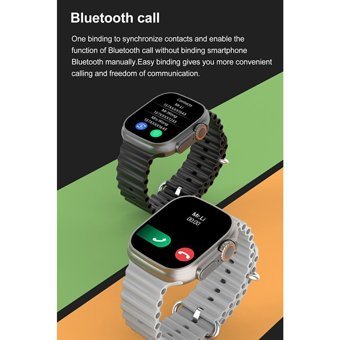 Torima T10 Ultra Android 49 mm Plastik Kordon Dikdörtgen unisex Akıllı Saat Siyah