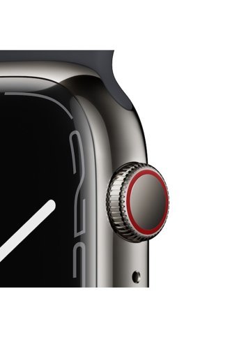 Apple Watch Series 7 Apple Uyumlu WatchOS Su Geçirmez 45 mm Kauçuk Kordon Kare Unisex Sim Kartlı Akıllı Saat Siyah