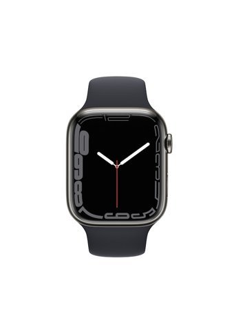 Apple Watch Series 7 Apple Uyumlu WatchOS Su Geçirmez 45 mm Kauçuk Kordon Kare Unisex Sim Kartlı Akıllı Saat Siyah