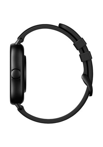 Amazfit GTS 2E Amazfit OS Su Geçirmez 42 mm Silikon Kordon Dikdörtgen Unisex Akıllı Saat Siyah