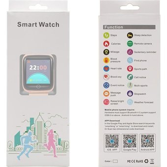 Arion ZS-W007 Android Uyumlu Android-iOS Su Geçirmez 42 mm Paslanmaz Çelik Kordon Kare Kameralı Kadın Akıllı Saat Siyah