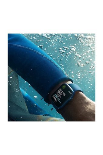 Apple Watch Series 7 Apple Uyumlu WatchOS Su Geçirmez 45 mm Kauçuk Kordon Kare Unisex Akıllı Saat Yeşil