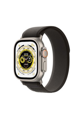 Apple Watch Ultra Apple Uyumlu WatchOS Su Geçirmez 44 mm Elastomer Kordon Kulaklıklı Kare Sim Kartlı Akıllı Saat Siyah