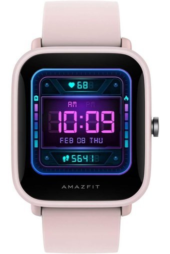 Amazfit Big U Pro Android-iOS Su Geçirmez 40 mm Silikon Kordon Dikdörtgen Unisex Akıllı Saat Pembe