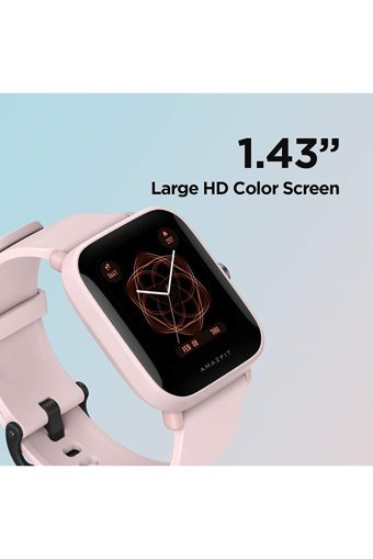 Amazfit Big U Pro Android-iOS Su Geçirmez 40 mm Silikon Kordon Dikdörtgen Unisex Akıllı Saat Pembe