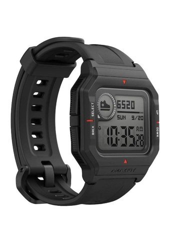 Amazfit Neo Su Geçirmez 40.3 mm Silikon Kordon Kare Unisex Akıllı Saat Siyah