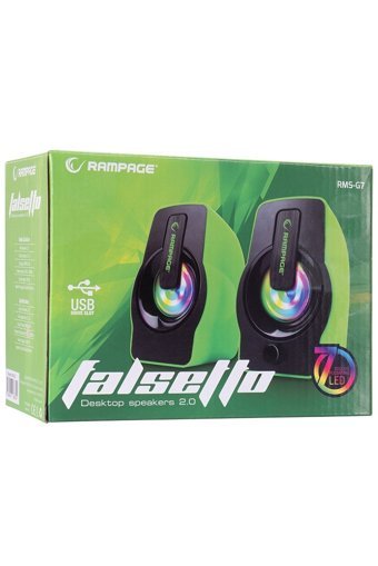 Rampage RMS G7 Falsetto USB Kablolu 1+1 Bilgisayar Hoparlörü Yeşil