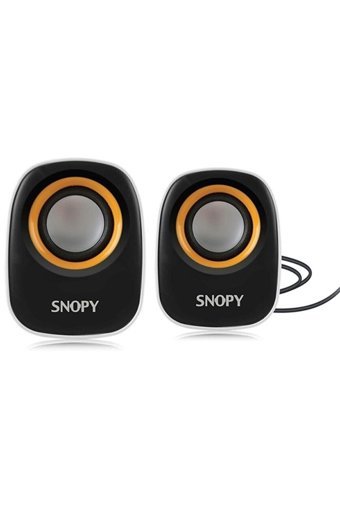Snopy SN120 USB Kablolu 1+1 Bilgisayar Hoparlörü Beyaz Sarı