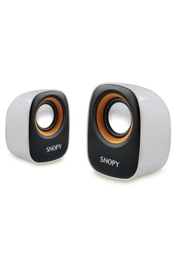 Snopy SN120 USB Kablolu 1+1 Bilgisayar Hoparlörü Beyaz Sarı