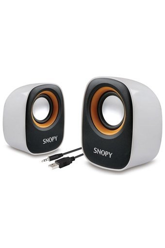 Snopy SN120 USB Kablolu 1+1 Bilgisayar Hoparlörü Beyaz Sarı