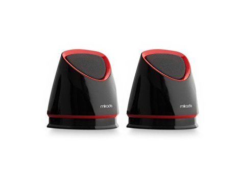 Mikado MD158 USB Kablolu 1+1 Bilgisayar Hoparlörü Siyah Kırmızı