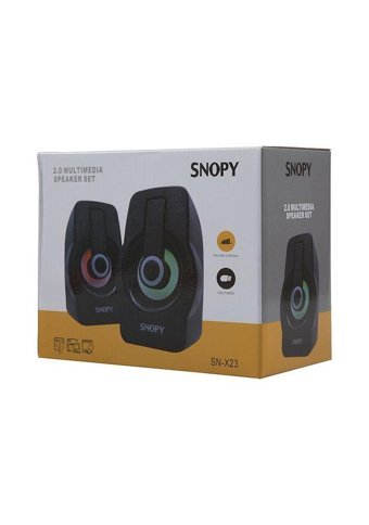 Snopy SN X23 USB Kablolu 1+1 Bilgisayar Hoparlörü Kırmızı Siyah