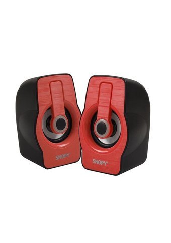 Snopy SN X23 USB Kablolu 1+1 Bilgisayar Hoparlörü Kırmızı Siyah