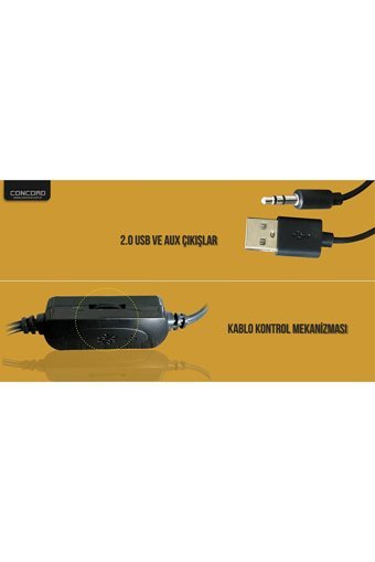 Concord C795 USB Kablolu 1+1 Bilgisayar Hoparlörü