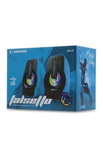 Rampage RMS G7 Falsetto USB Kablolu 1+1 Bilgisayar Hoparlörü Mavi