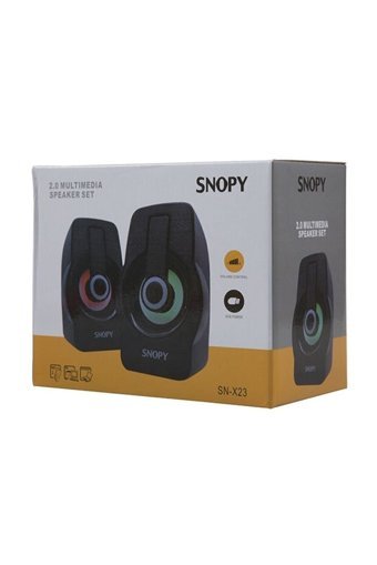 Snopy SN X23 USB Kablolu 1+1 Bilgisayar Hoparlörü Siyah