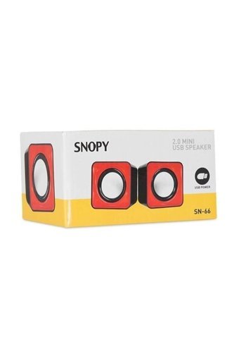 Snopy SN66 USB Kablolu 1+1 Bilgisayar Hoparlörü Kırmızı