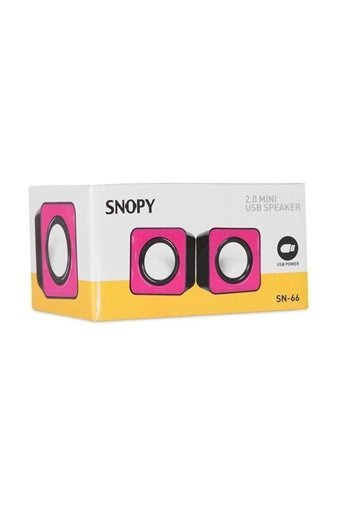 Snopy SN66 USB Kablolu 1+1 Bilgisayar Hoparlörü Pembe