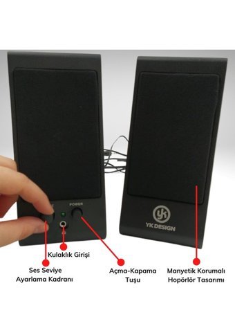 Banadaal USB Kablolu 1+1 Bilgisayar Hoparlörü