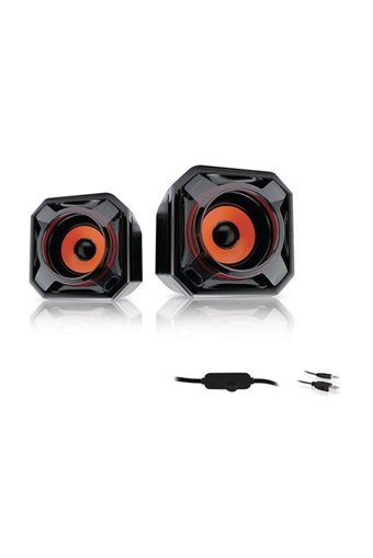 Mikado MD177 USB Kablolu Mini 1+1 Bilgisayar Hoparlörü Turuncu