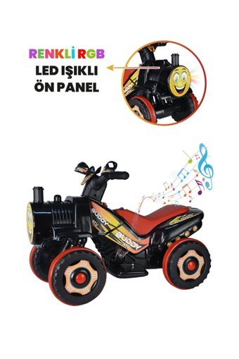 Uj Toys 6 V Üstü Açık Tek Kişilik Akülü ATV Siyah