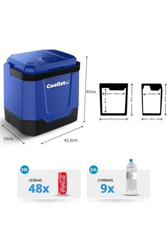 Coolist CLT 33 12-220 V 33 lt Çakmaklıklı Araç Buzdolabı
