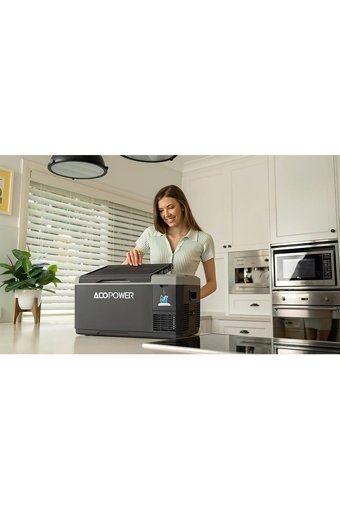 Acopower Vx28 12-24-220 V 28 lt Çakmaklıklı Kompresörlü Araç Buzdolabı + Powerbank + Le
