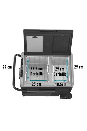 Fridgers DE45 12-24 V 45 lt Çakmaklıklı Kompresörlü Araç Buzdolabı