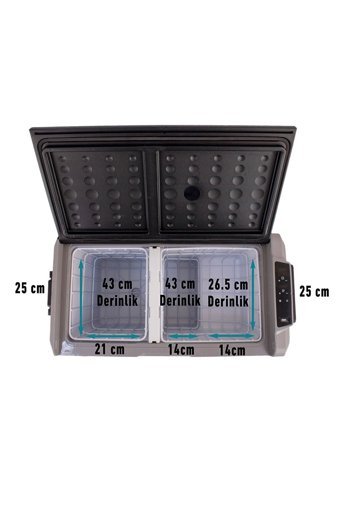 Fridgers DE60 12-24 V 60 lt Çakmaklıklı Kompresörlü Araç Buzdolabı