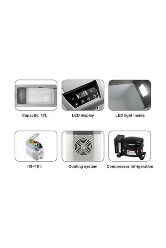 Icepeak 300598 12 V 17 lt Kompresörlü Araç Buzdolabı