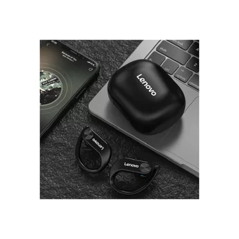 Lenovo Lp7 TWS Su Geçirmez Tek Mikrofonlu Bluetooth 5.0 Silikonsuz Gürültü Önleyici Kablosuz Kulak İçi Bluetooth Kulaklık Siyah