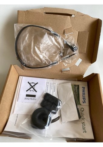 Philips Speechome Psm6300 Tek Mikrofonlu Işıklı Silikonsuz Kablosuz Çengelli Bluetooth Kulaklık Beyaz