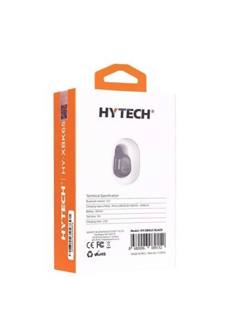 Hytech Hy-Xbk65 Android iOS Uyumlu Tek Mikrofonlu Silikonlu Gürültü Önleyici Kablolu Kulak içi Bluetooth Kulaklık Siyah