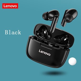 Lenovo XT90 TWS Su Geçirmez Çift Mikrofonlu Bluetooth 5.0 Silikonsuz Gürültü Önleyici Kablosuz Kulak İçi Bluetooth Kulaklık Siyah
