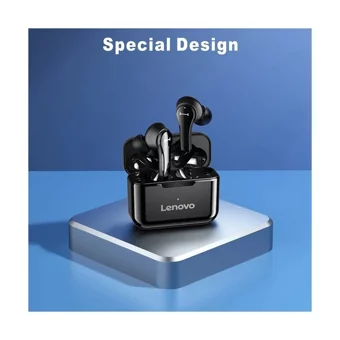 Lenovo QT82 TWS Su Geçirmez Tek Mikrofonlu Bluetooth 5.0 Silikonsuz Gürültü Önleyici Kablosuz Kulak İçi Bluetooth Kulaklık Siyah